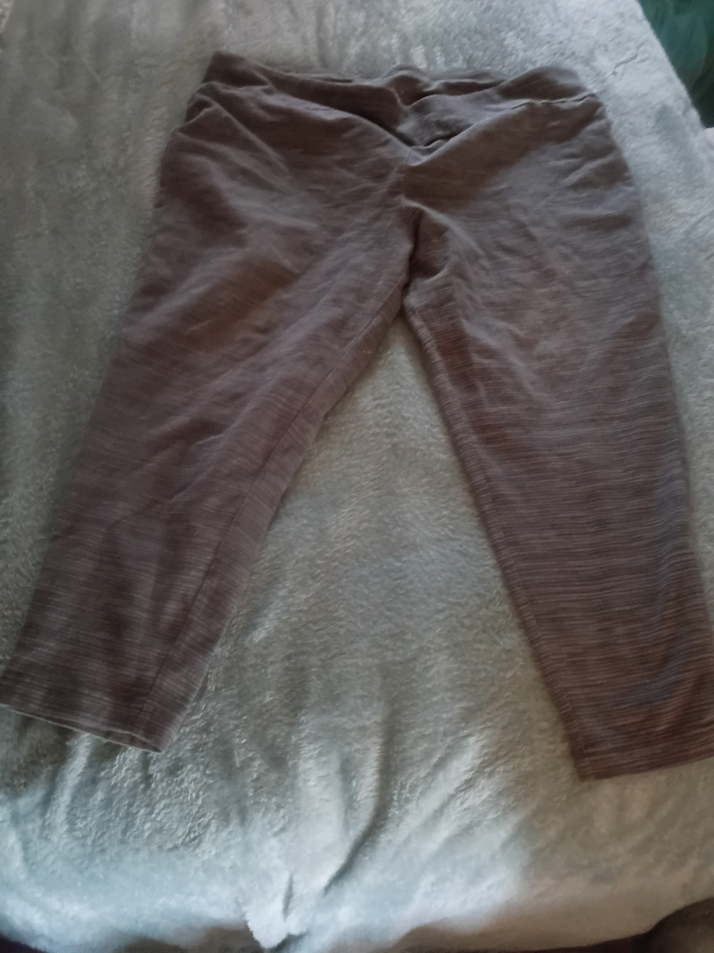 Terra & Sky Brown Stripe Capri Leggings